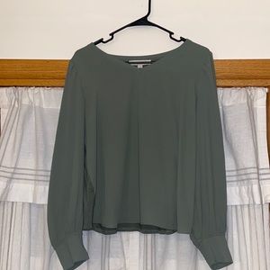 Safe green long sleeve blouse